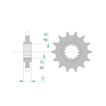 Pignon AFAM pour moto au pas de 530