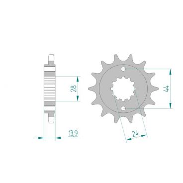 Pignon AFAM pour moto au pas de 525