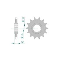 Pignon AFAM pour moto au pas de 525