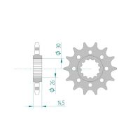 Pignon AFAM pour moto au pas de 525