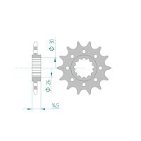 Pignon AFAM pour moto au pas de 520