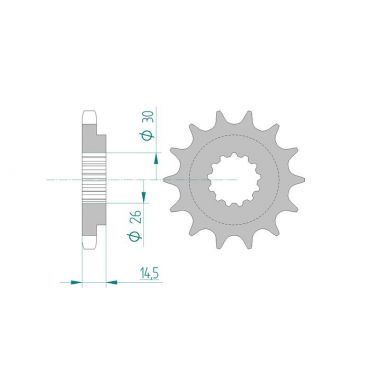 Pignon AFAM pour moto au pas de 530