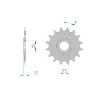 Pignon AFAM pour moto au pas de 415