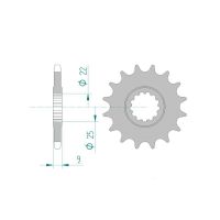 Pignon AFAM pour moto au pas de 428