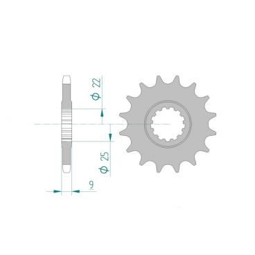 Pignon AFAM pour moto au pas de 428