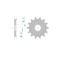 Pignon AFAM pour moto au pas de 530