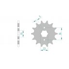 Kit chaine AFAM acier ADLY 300 THUNDERBIKE pas 520 2004 à 2005