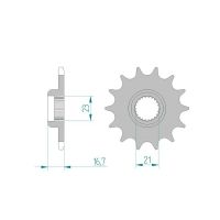 Pignon AFAM pour moto au pas de 520