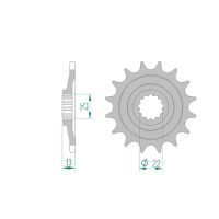 Pignon AFAM pour moto au pas de 520