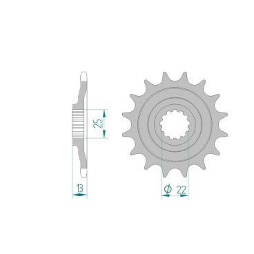 Pignon AFAM pour moto au pas de 520