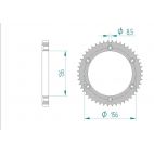 Kit chaine AFAM acier AJP 200 PR4 ENDURO pas 428 2004 à 2011