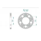 Kit chaine AFAM acier APRILIA RSV 1000 R/SP pas 525 1998 à 2003