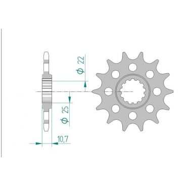 Pignon AFAM pour moto au pas de 520