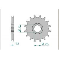 Pignon AFAM pour moto au pas de 520