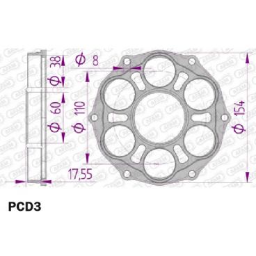Porte couronne AFAM PCD3 pour DUCATI