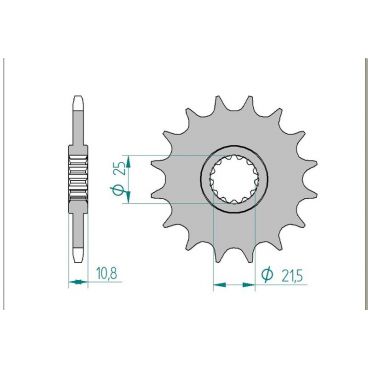 Pignon AFAM pour moto au pas de 520 YAMAHA XJ6 ANTIBRUIT