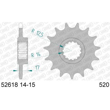 Pignon AFAM pour moto au pas de 520