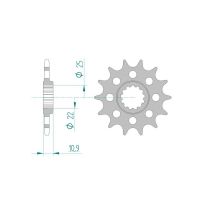 Pignon AFAM pour moto au pas de 520