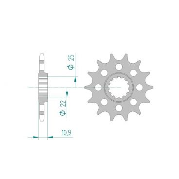 Pignon AFAM pour moto au pas de 520