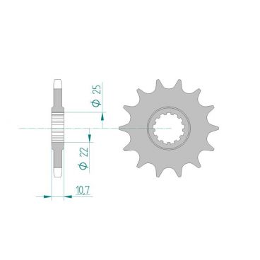 Pignon AFAM pour moto au pas de 525