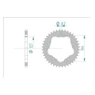 Kit chaine AFAM acier DUCATI 748 748...