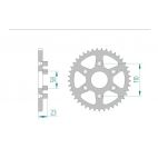 Kit chaine AFAM acier APRILIA RED ROSE 125 pas 520 1989 à 1995