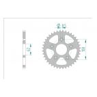 Kit chaine AFAM acier APRILIA RS 125 EXTREMA pas 520 1996 à 1998