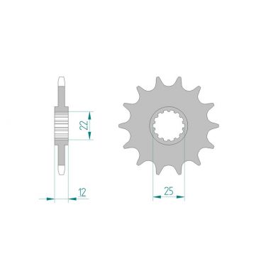 Kit chaine AFAM acier GAS-GAS 300 300...