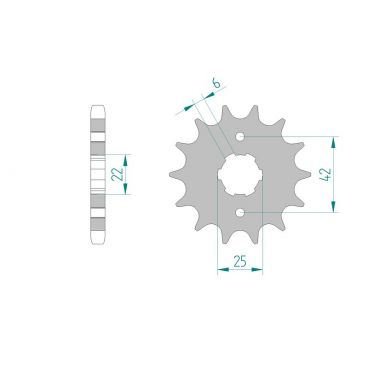 Kit chaine AFAM acier HONDA 250 CB...