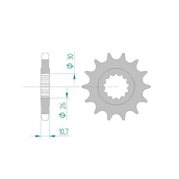 Pignon AFAM pour moto au pas de 530