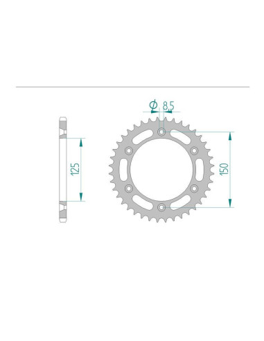 Kit chaine AFAM acier KTM 250 EXC F...