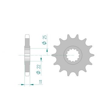 Pignon AFAM pour moto au pas de 532