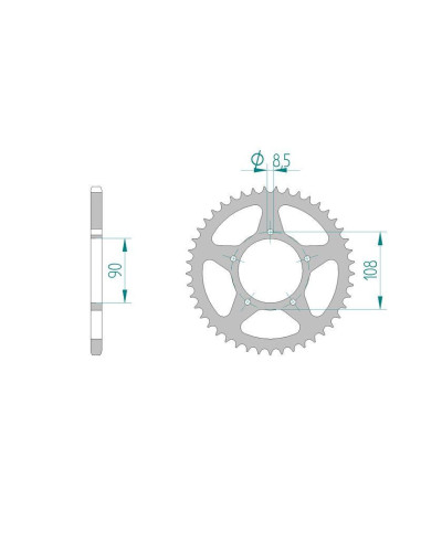 Kit chaine AFAM acier MZ 660 660...