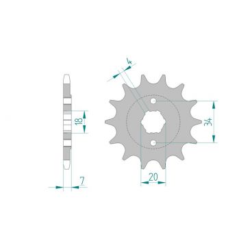 Kit chaine AFAM acier XROADS 150 150...