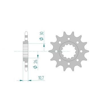 Pignon AFAM pour moto au pas de 520