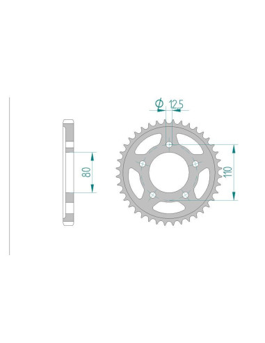 Kit chaine AFAM acier TRIUMPH 955 955...