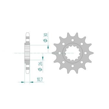 Pignon AFAM pour moto au pas de 525