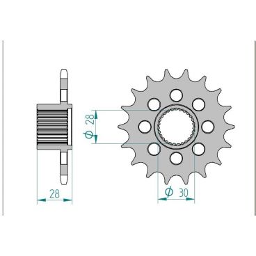 Kit chaine AFAM acier APRILIA MANA 850 pas 525 2008 à 2012