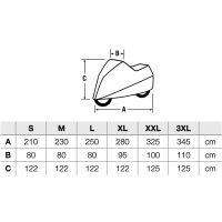 HOUSSE DE PROTECTION moto EXTÉRIEUR OXFORD PROTEX STRETCH anti-pluie,  anti-poussière, anti-neige et anti-soleil.