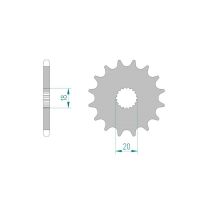 Pignon AFAM pour moto au pas de 428