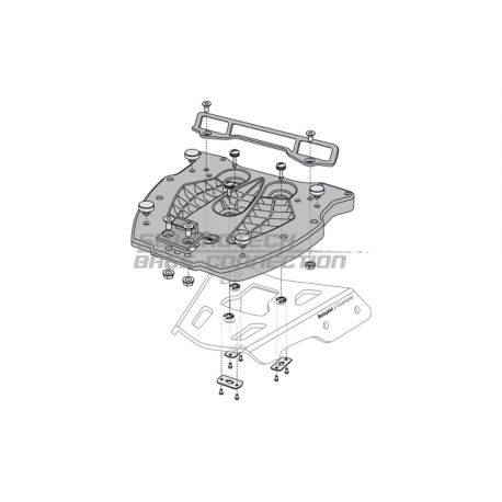 Platine pour Alu Rack adaptable pour les top case SHAD