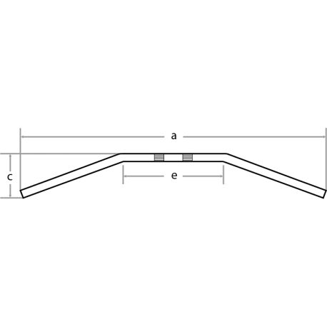 Guidon plat pour custom avec clignotant schema