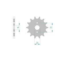 Pignon AFAM pour moto au pas de 520