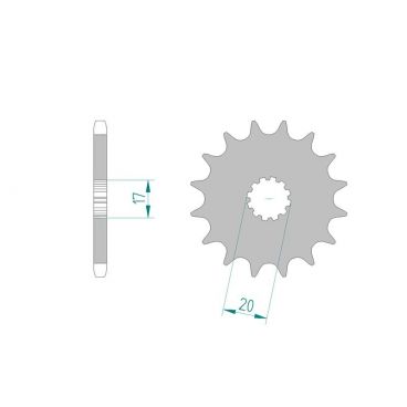 Kit chaine AFAM acier BETA 50 RR / FACTORY 4 FIXATIONS pas 428 2005 à 2011