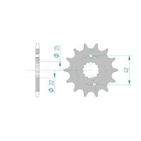 Pignon AFAM pour moto au pas de 520