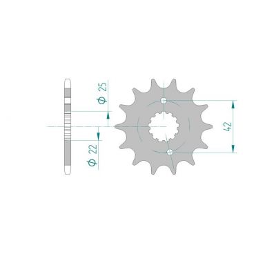 Pignon AFAM pour moto au pas de 520