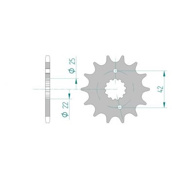 Pignon AFAM pour moto au pas de 520