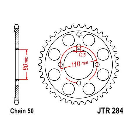 Couronne JT pas de 530 type 284