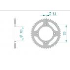 Kit chaine AFAM acier BETA 50 RR SM 4 FIXATIONS pas 420 2005 à 2011