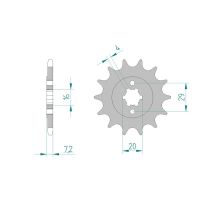 Pignon AFAM pour moto au pas de 520